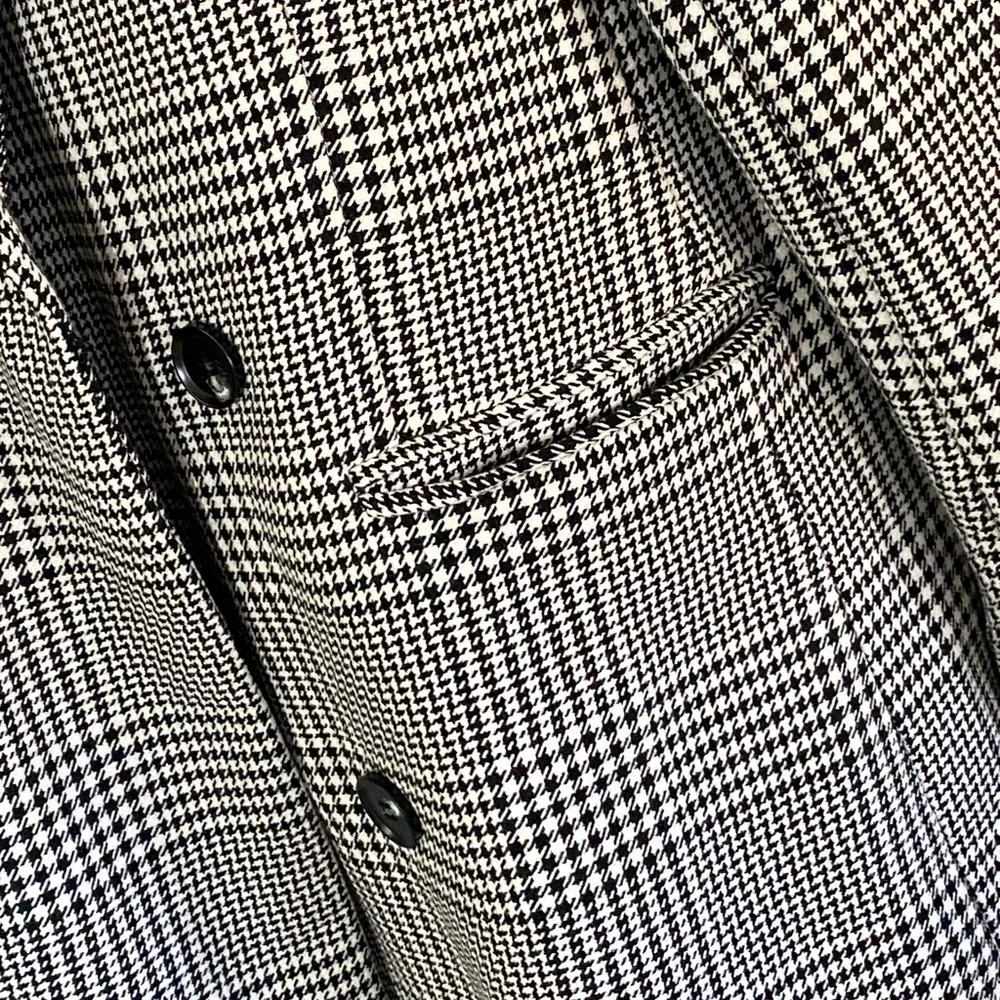 Rachel Zoe Plaid Houndstooth Blazer Jacket Oversized S Business Old Money Preppy